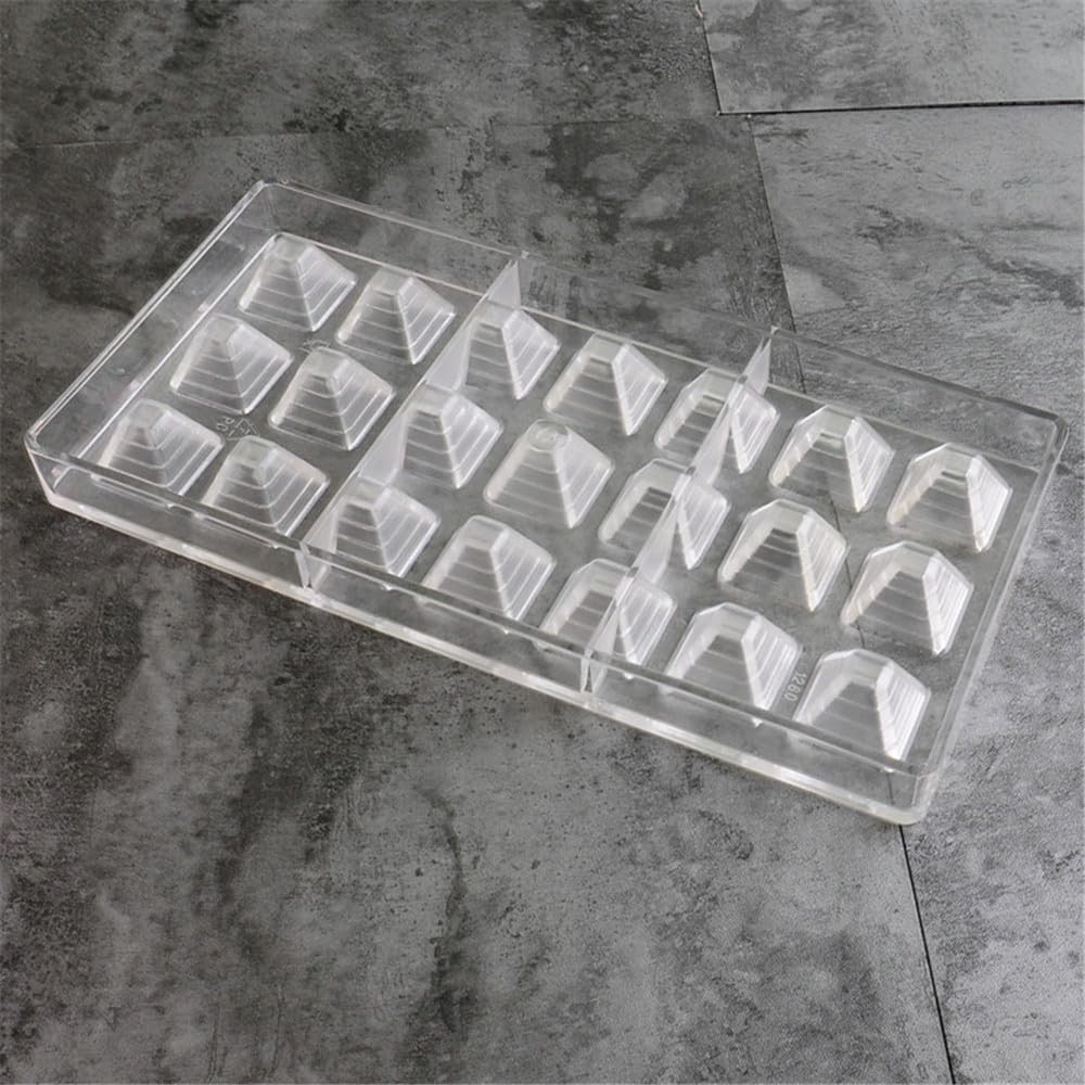 Polycarbonate Chocolate Mold DIY Candy Mould Clear Plastic Pyramid Shape