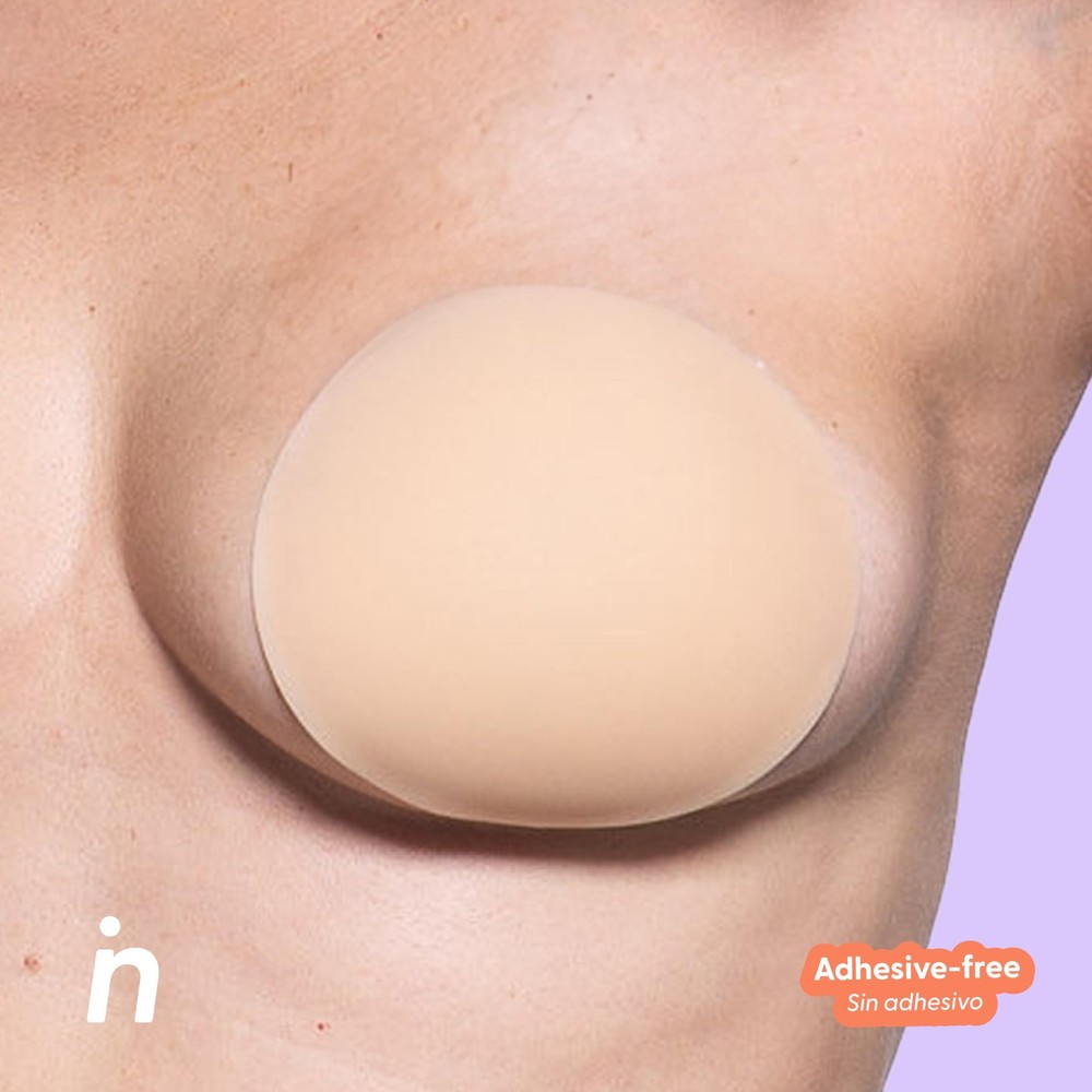 NIPSKIN Reusable Non-Adhesive Nipple Covers “Bring It On” Cups C-D++, Vanilla
