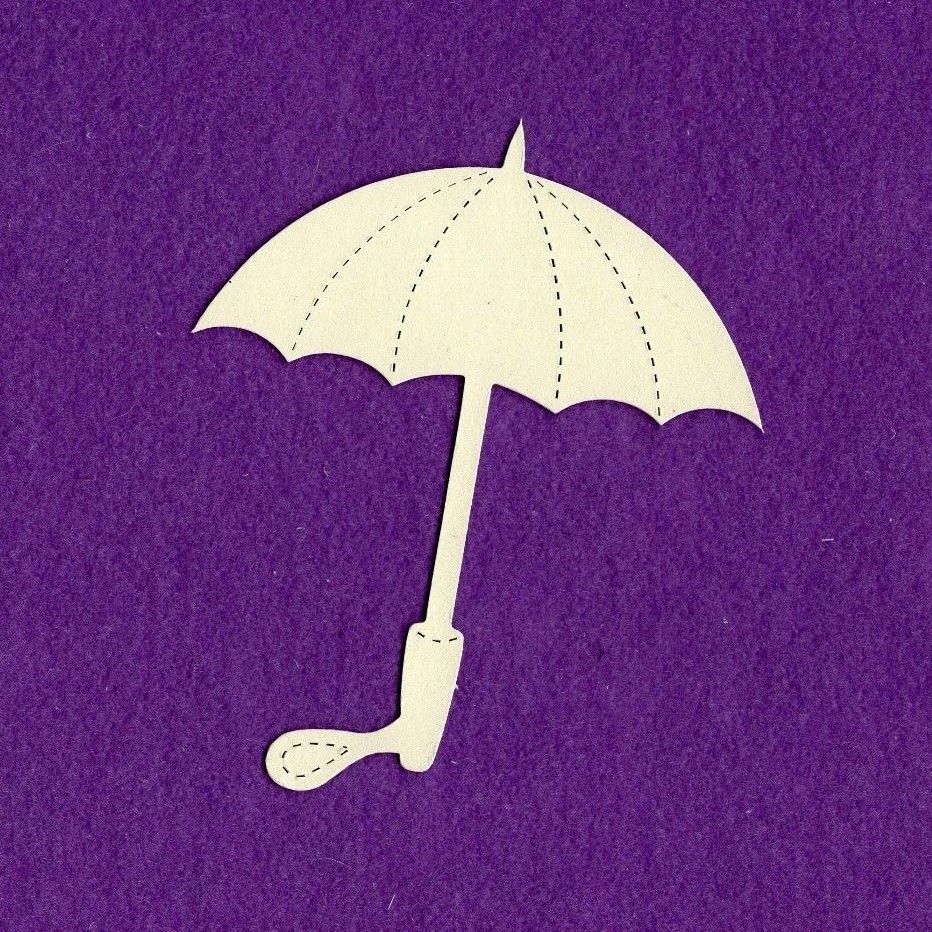 RAIN UMBRELLA die cuts Scrapbook cards