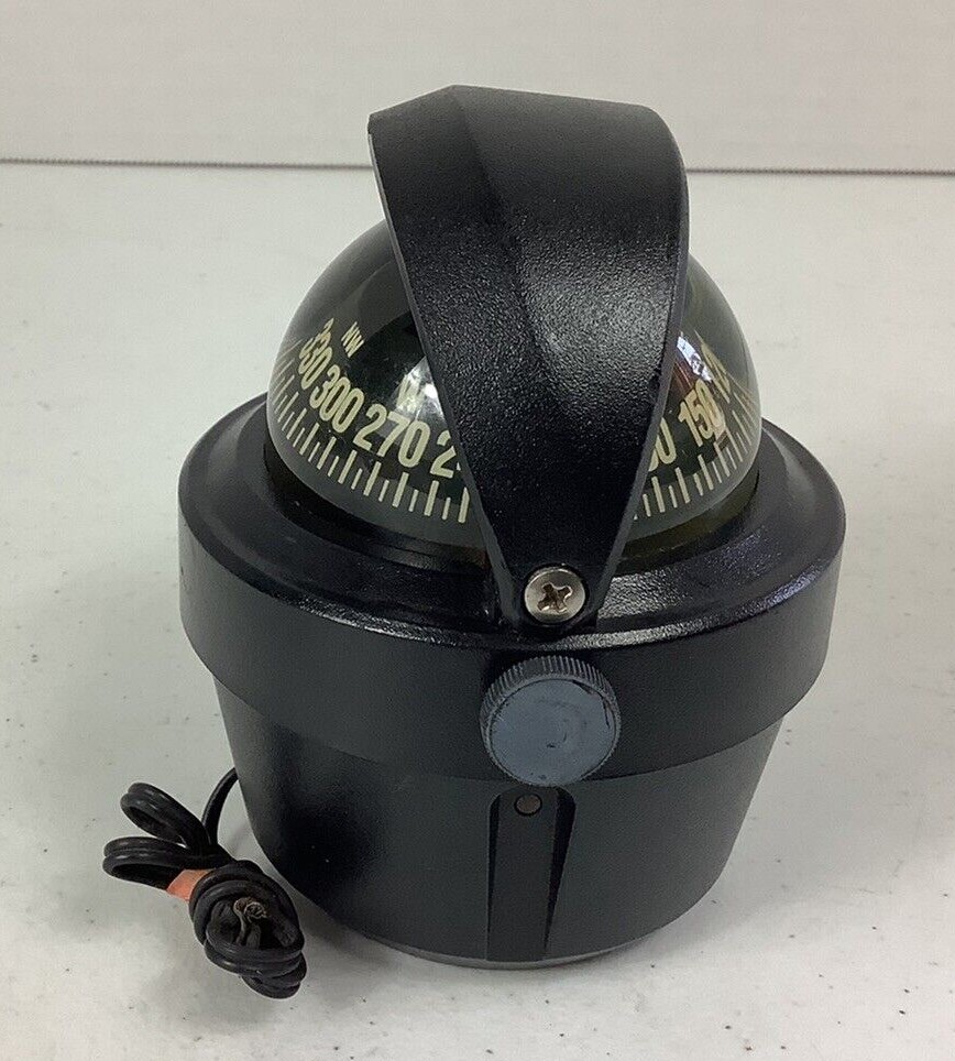 Vintage Ritchie Marine Compass B-51 Lighted - Tested No Mounting Bracket