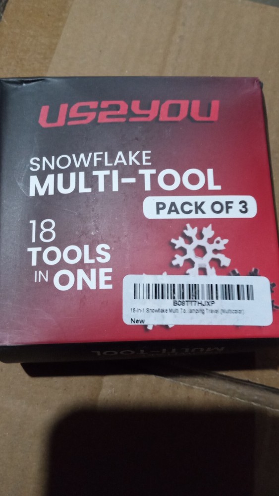 6 Packs Snowflake Multi Tool 18 in 1 Snowflake MultitoolSnowflake Wrench/Bottle