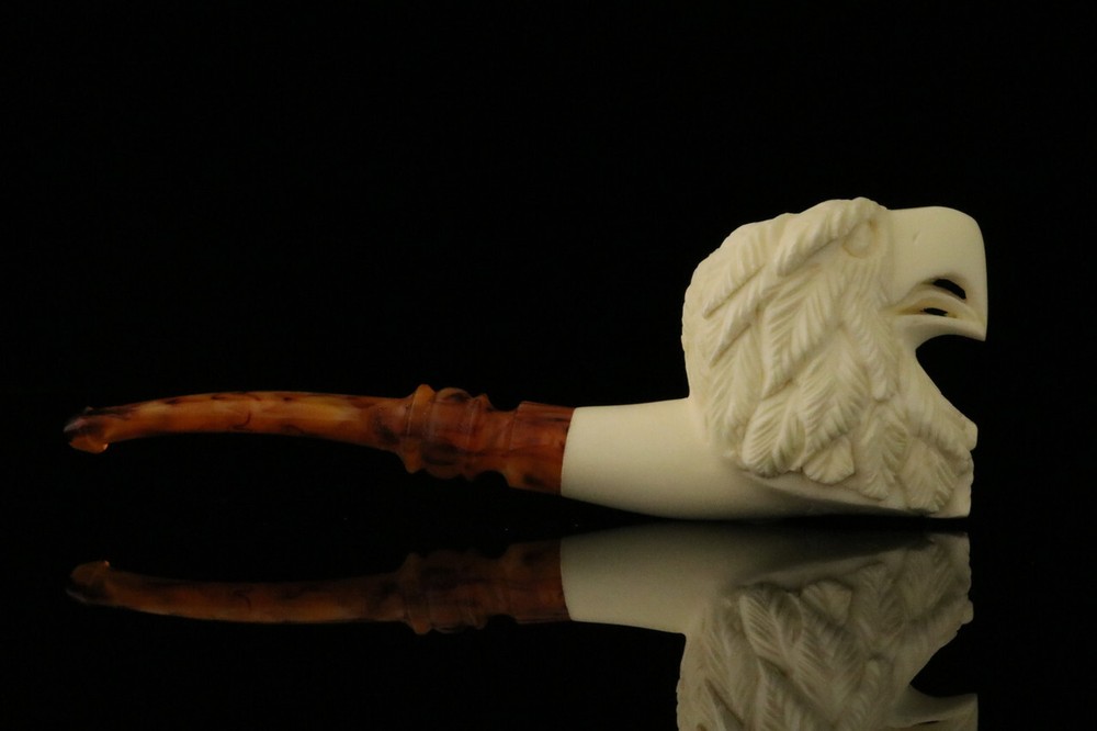 srv - Eagle Block Meerschaum Pipe with fitted case M2751