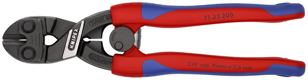 Knipex CoBalt® High Leverage Compact Bolt Cutters 8" 71 32 200