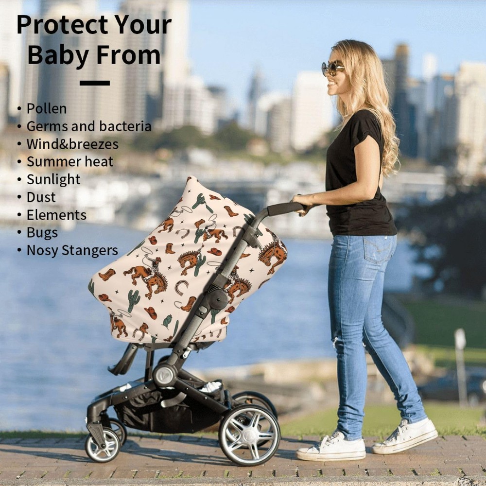 Western Car Seat Covers Baby Multi-Use Canopy One Size,