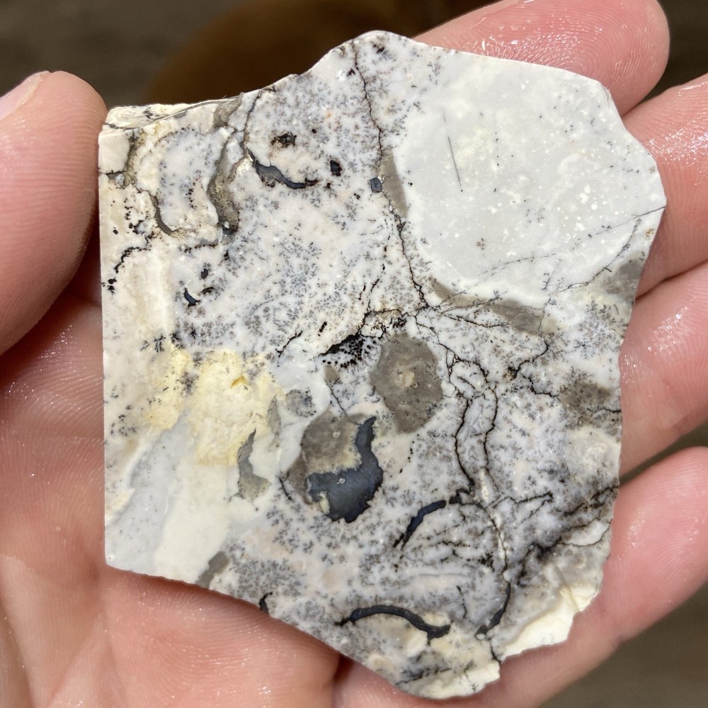 Dendrite Opal Rough Natural Slab 2.17 Oz