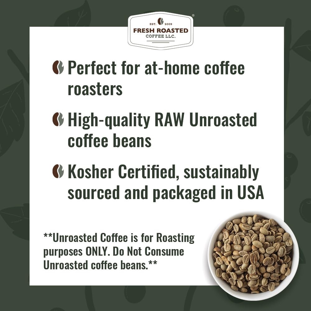 , Unroasted Colombian, Kosher, 5 Pound