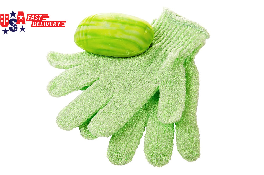 Exfoliating Bath Gloves, Pack of 4