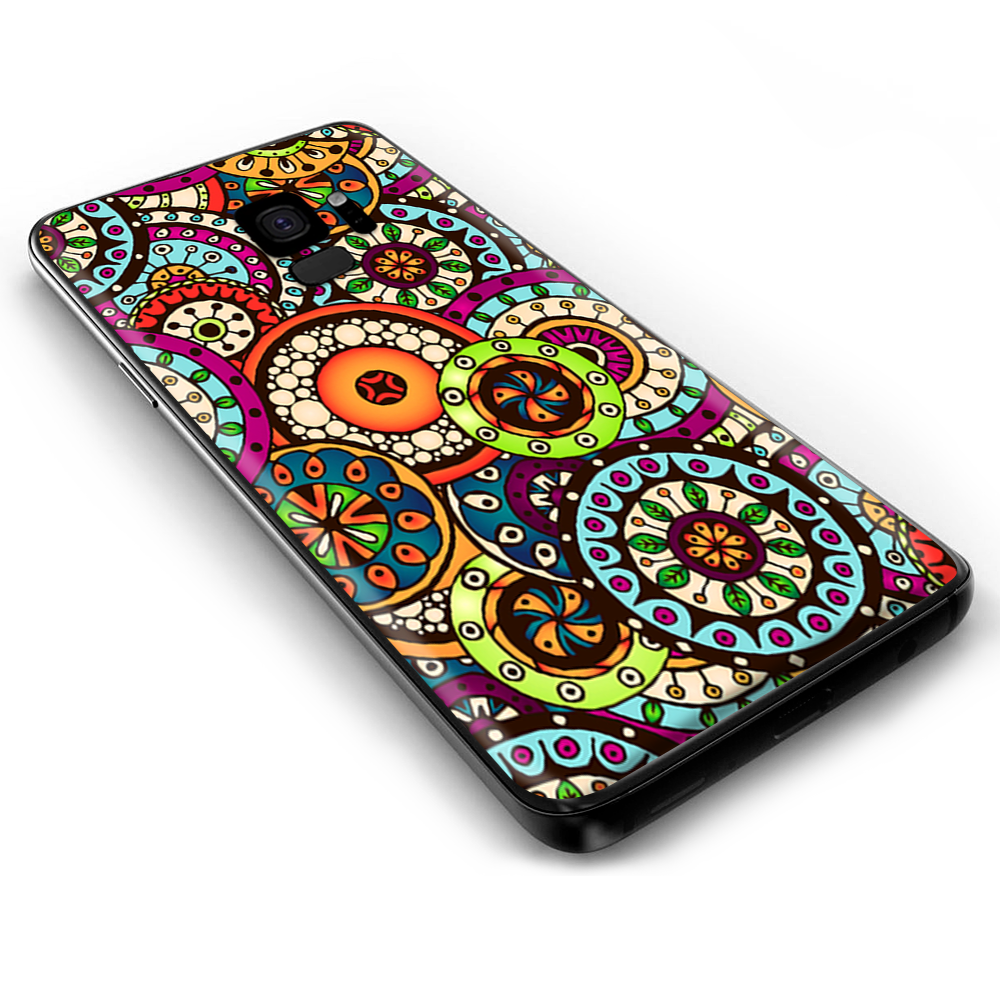 Samsung Galaxy S9 Skins Wrap - Ethnic Circles Pattern