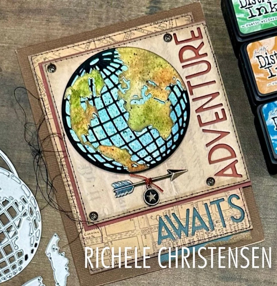 Sizzix Thinlits 29pc Vault World Travel #666606 Retail $20.99 by Tim Holtz