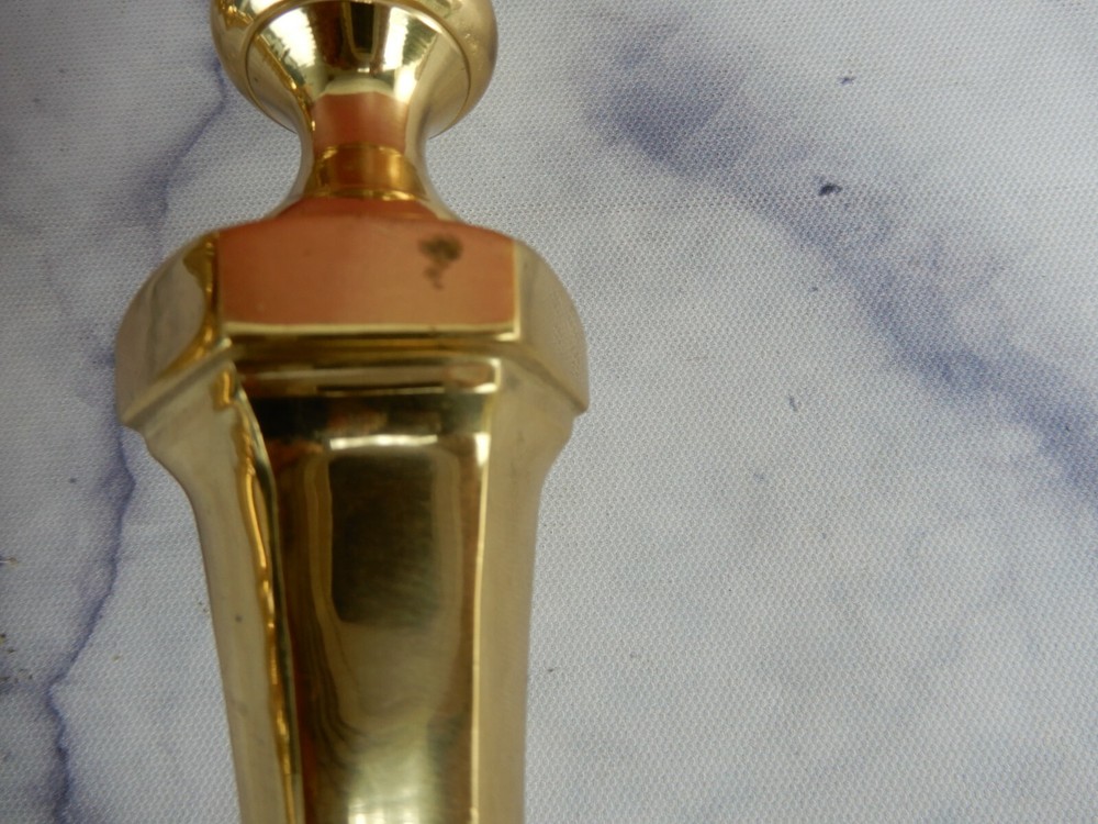 Two Taper Brass Decorative Candle Holders 9"