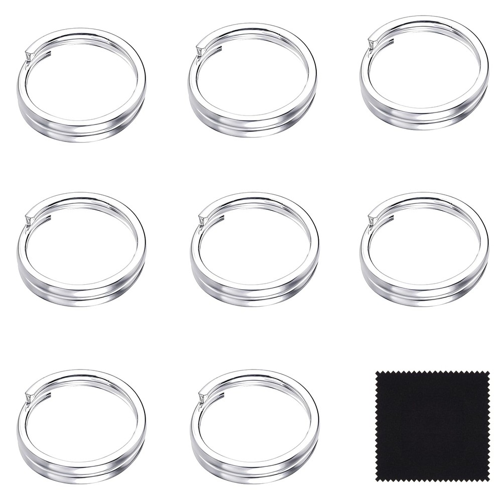 simarro 8 Pcs 925 Sterling Silver Split Jump Ring, 6mm Double Ring