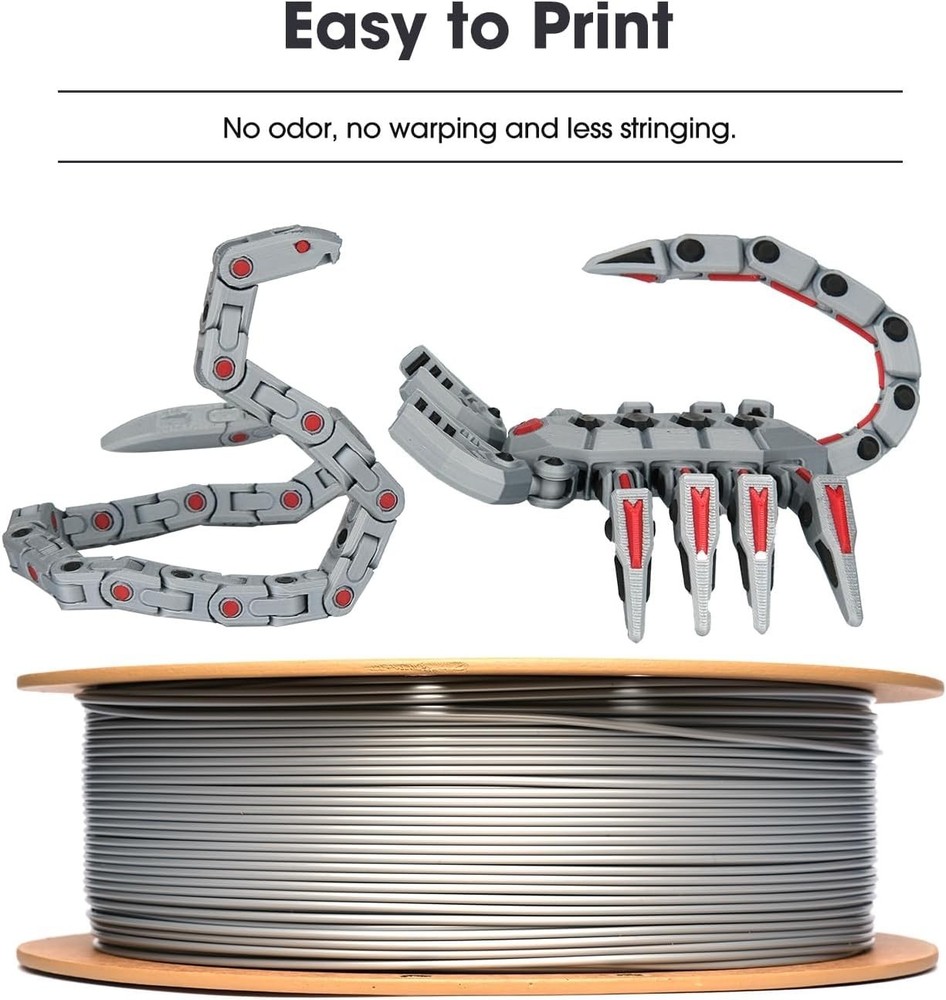 PLA Basic Filament 1.75mm, 3D Printer Filament High Speed PLA for Fast Printi...