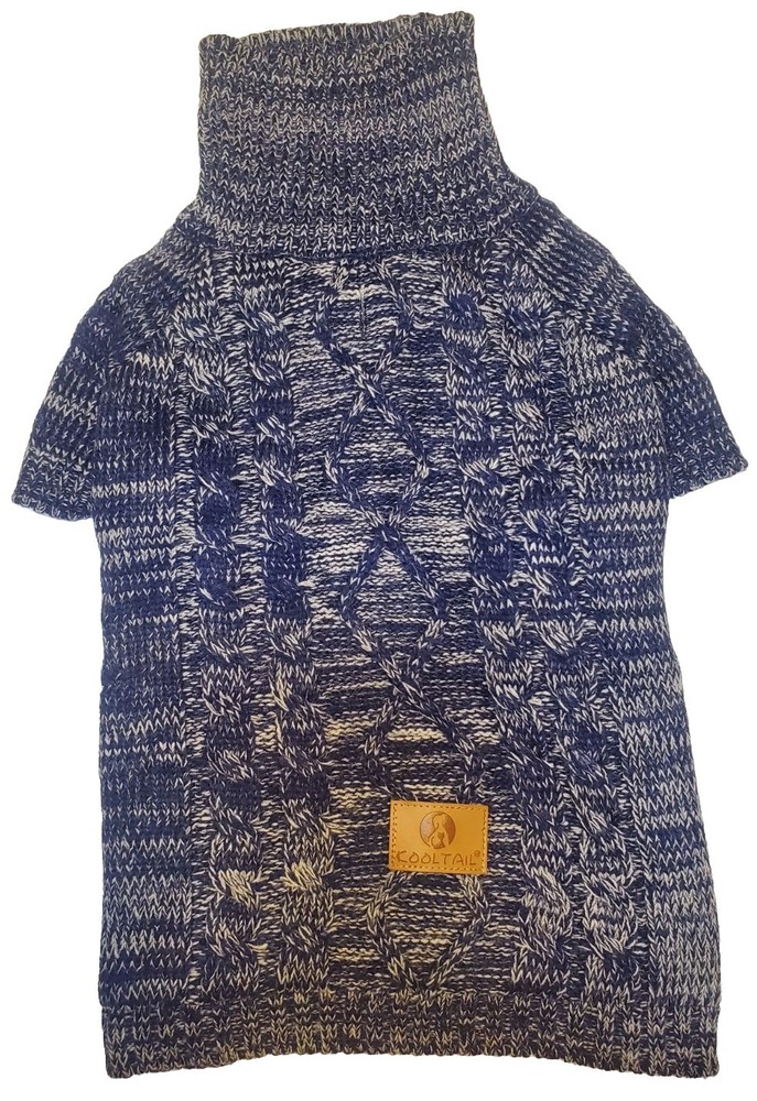 Cooltail Dog Sweater Size Large Blue Knit Jacket