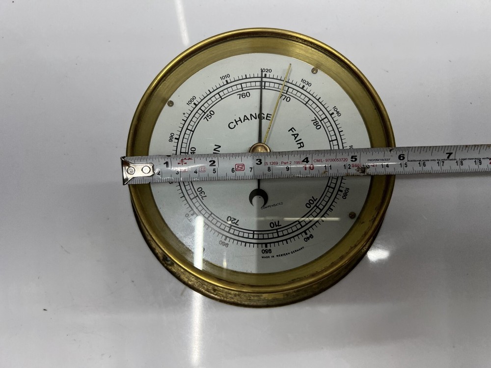 Ship Rain Change Fair Compensated Barometer Made in Western Germany