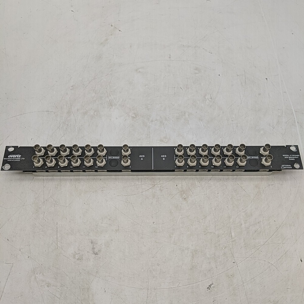 Evertz  Micro Systems   Model # X1202ABO AES Breakout Panel