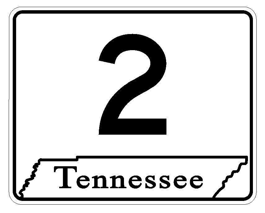 Tennessee State Route 2 Sticker Decal