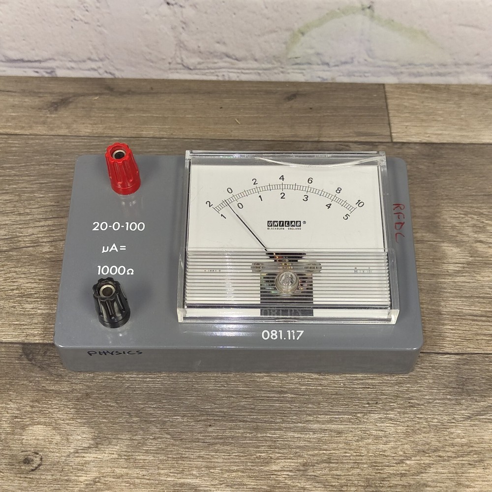 MICRO AMMETER, VINTAGE {PHYSICS} by UNILAB, (PHILIP HARRIS)
