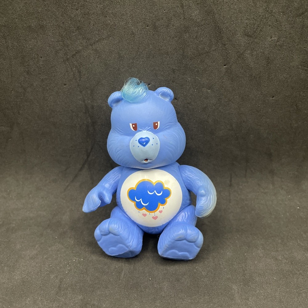 Vintage 1983 Care Bears GRUMPY Blue Raincloud Poseable Figure AGC/Kenner 3" K95