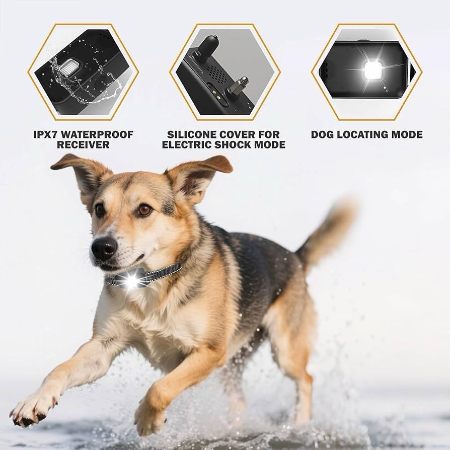 Dog Training Collar, 4 Modes, 5000ft Range, IP68 Waterproof, Rechargeable