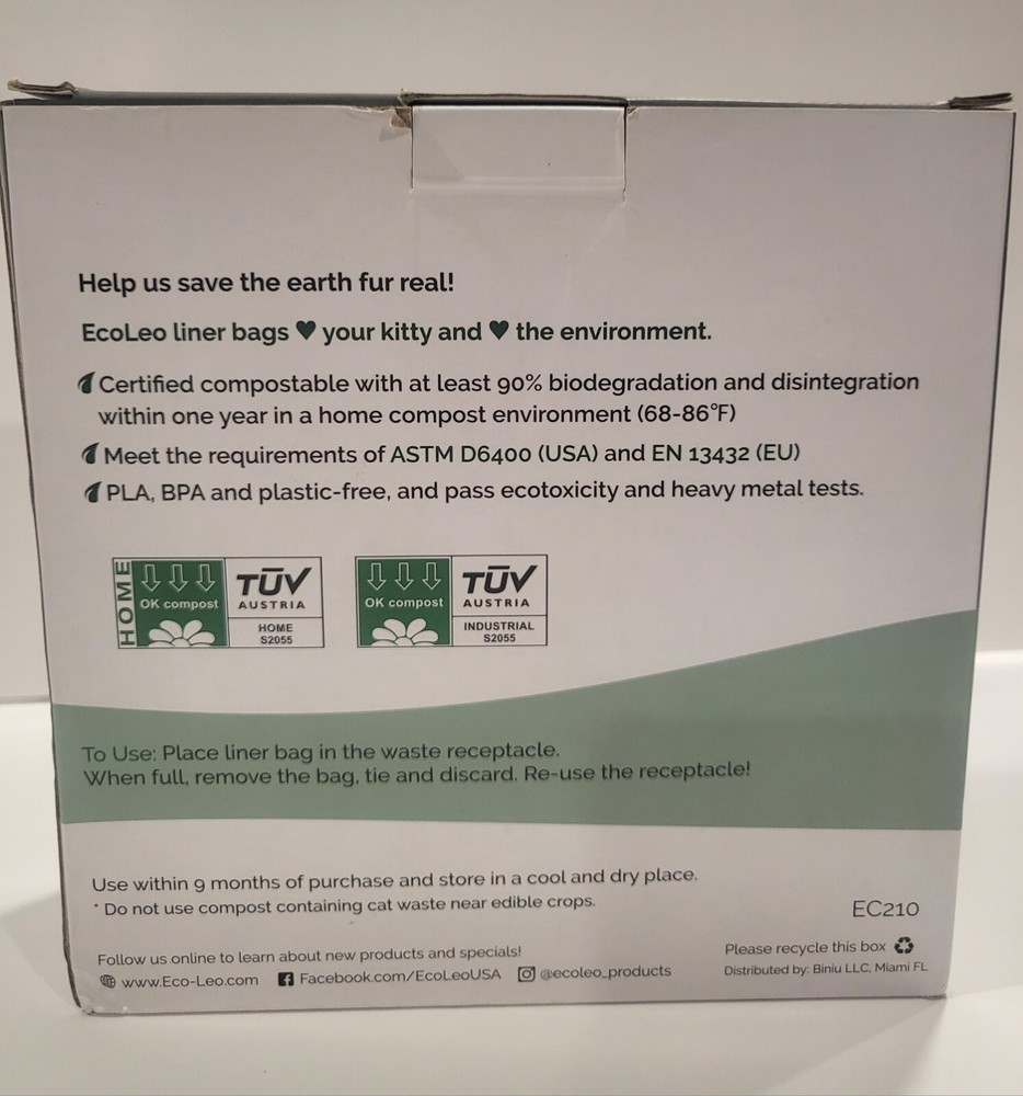 EcoLeo Waste Receptacle Liner Bags