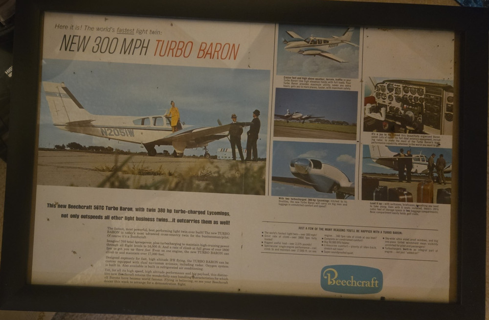 Beechcraft 56TC Turbo Baron poster