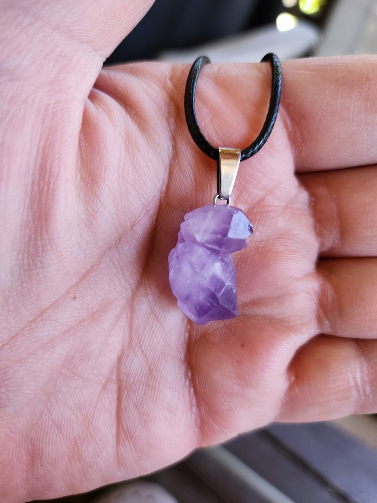 Raw Amethyst Pendant