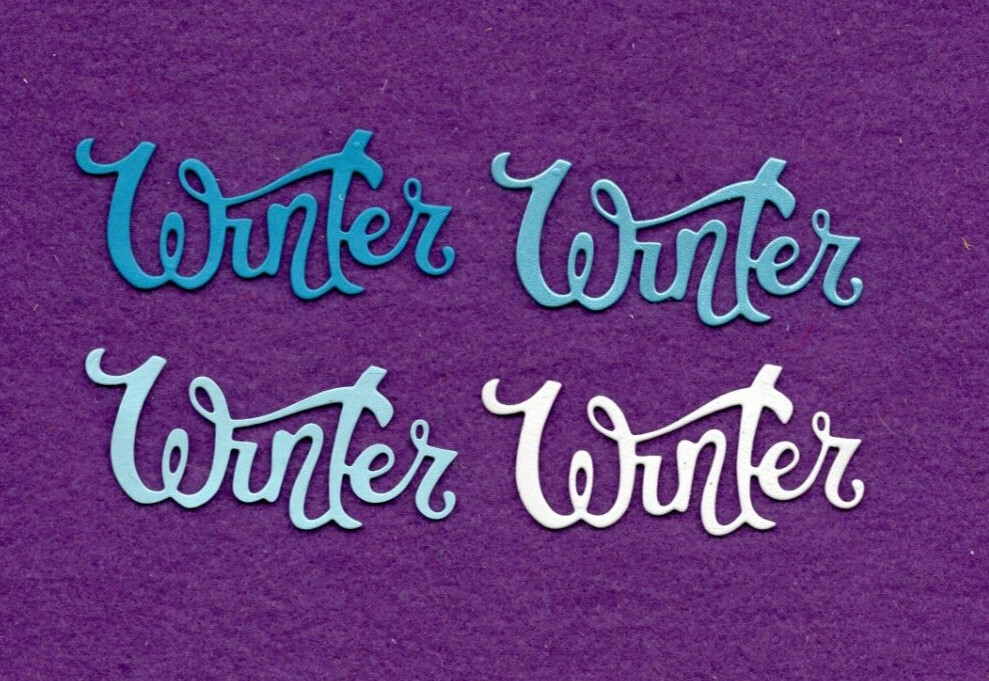 WINTER die cuts scrapbook cards