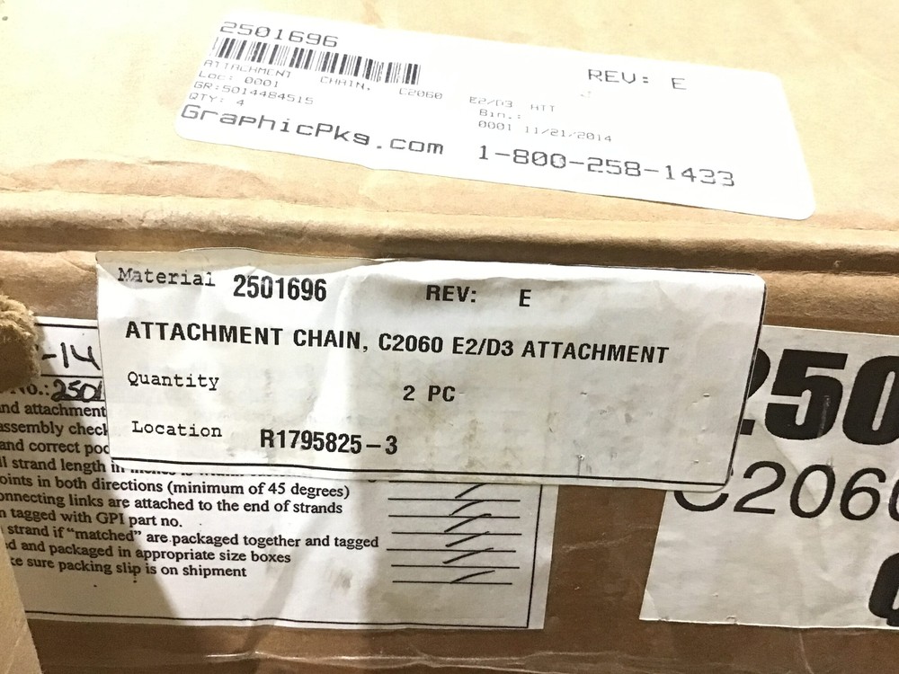 GraphicPk 2501696 Attachment Chain C2060 E2/D3 Attachment Rev E