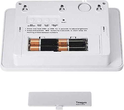 Digital Wall Clock Battery Operated with LED Display, Wall Clock with Backlig...
