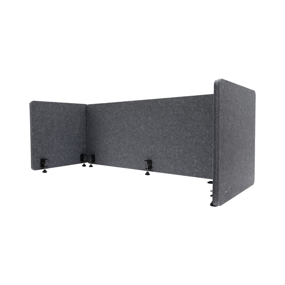 Rectangle Office Partition Grey Desk Divider For Schools Desktop Privacy Panel
