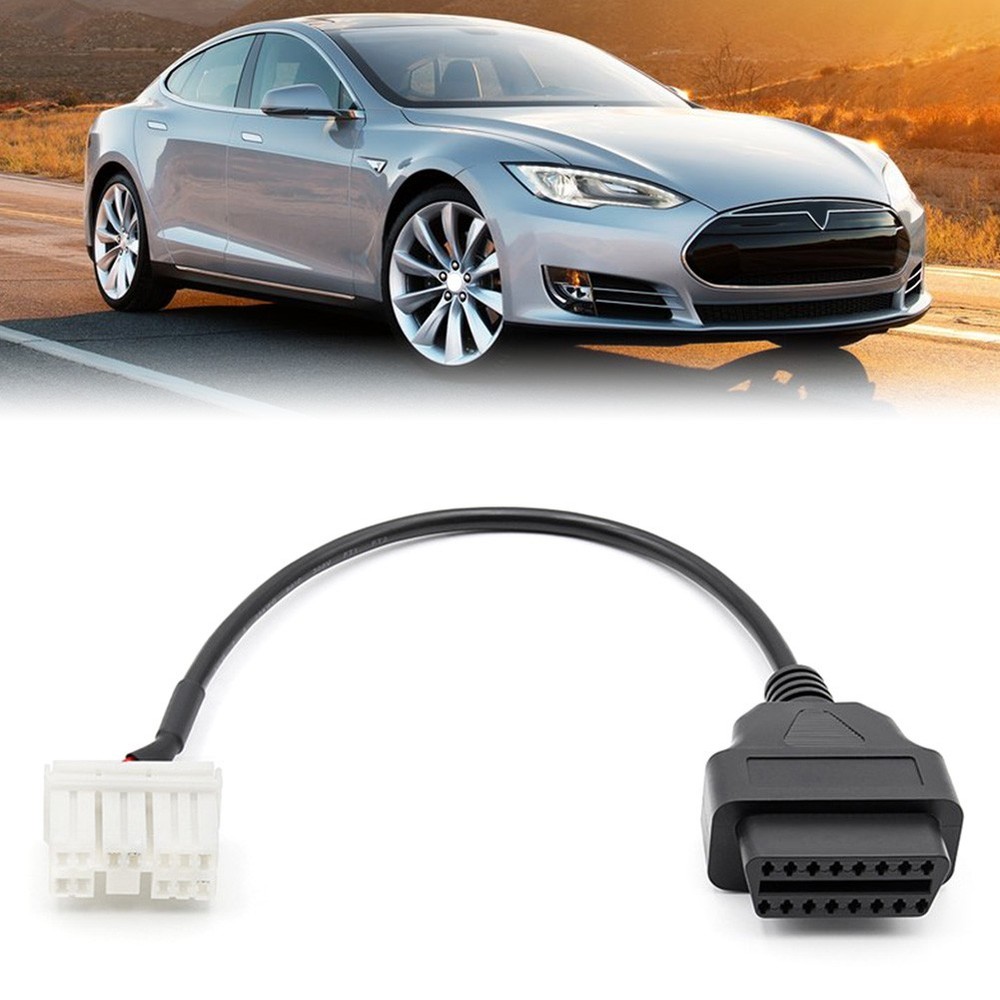 12Pin OBD2 Adapter For Tesla Model S/X 2012-2015 Diagnostic Cable Scan