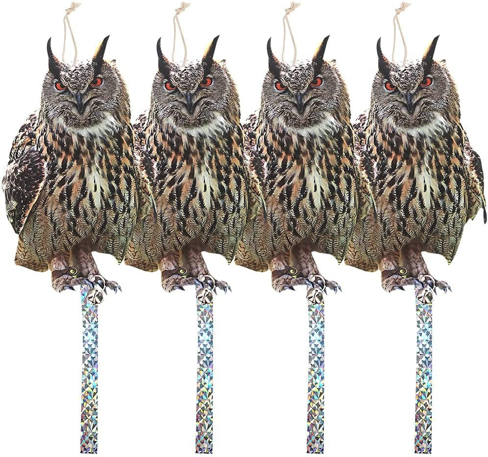 4Pcs Bird Scare Reflective Hanging Decoration, Effective Bird Control Device