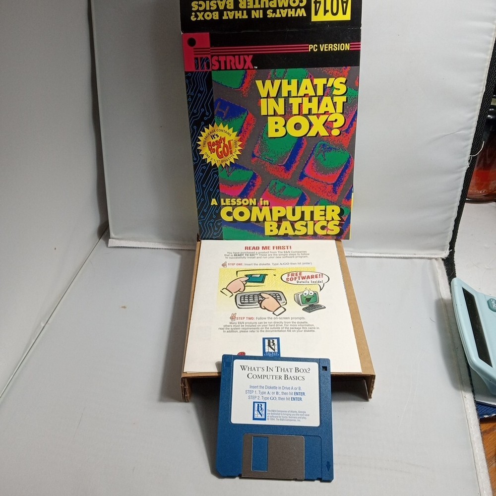 What's In That Box? 1994 A Lesson In Computer Basics PC Version Vintage Program.