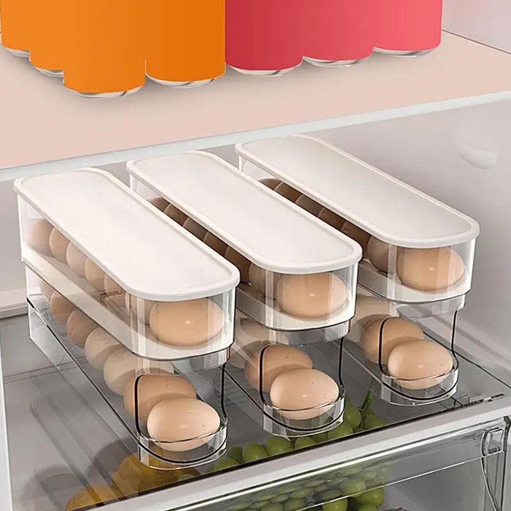 Egg Organizer For Refrigerator Large Capacity Egg Rack Holder Fridge