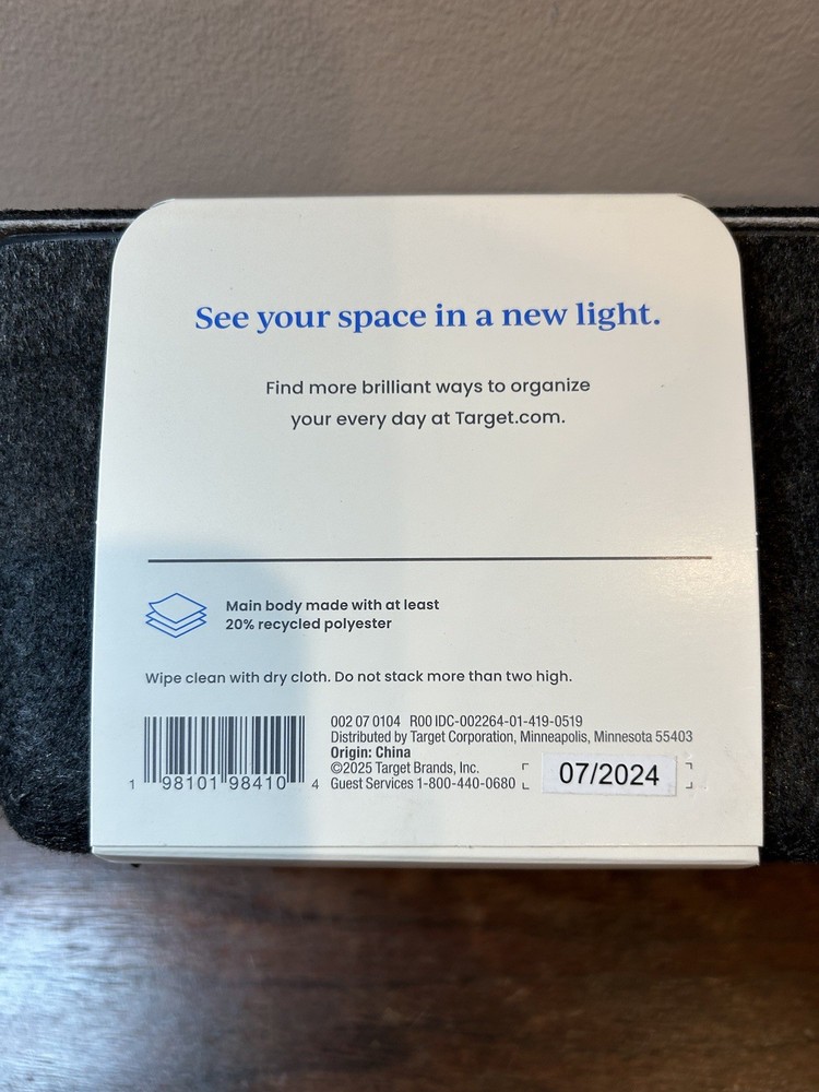 NEW Brightroom Stackable felt bin with lid-(2) Available