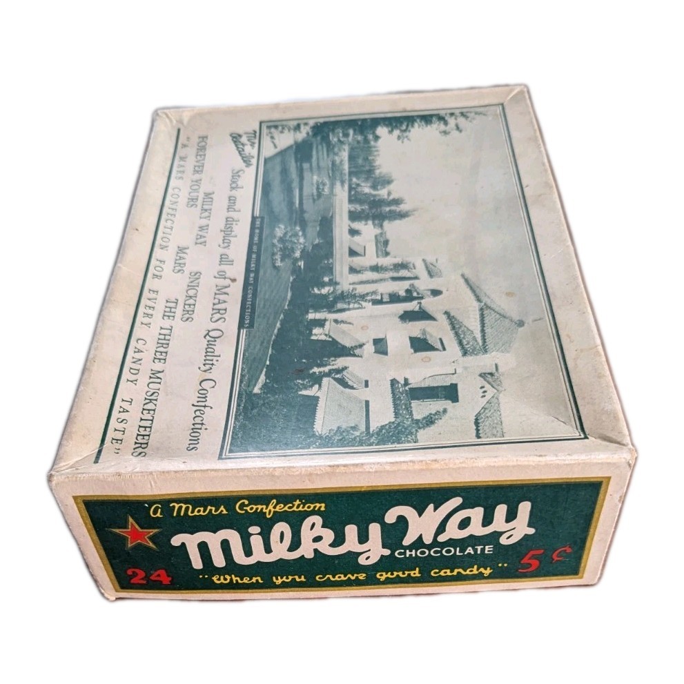 Vintage 1940's Milky Way Candy Box & Lid