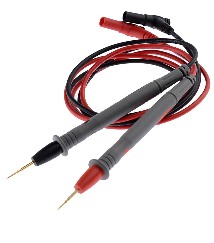 2 Pairs of Ultra Thin Tip Needle Multi Meter Probe Test Leads Digital Multimeter