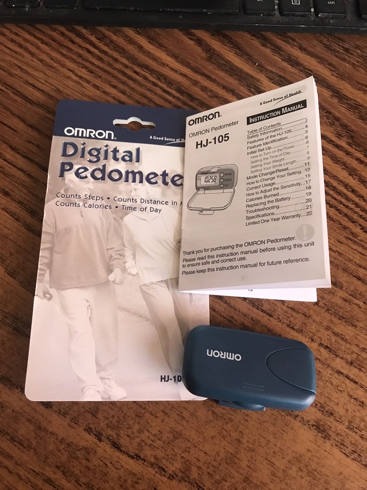 Omron - Digital Pedometer - HJ-105 - Step/Calorie Counter - OPEN ITEM