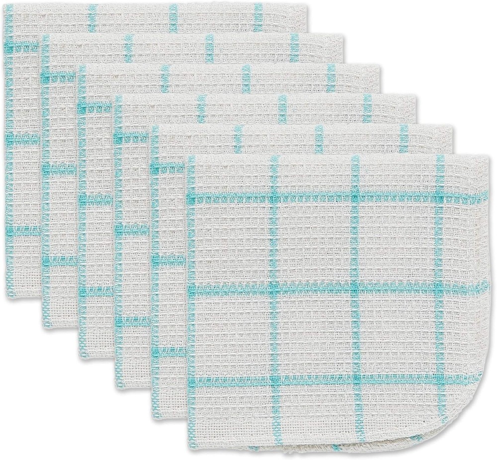 Scrubber Dishcloths, Cotton/Polyester, 6 Pack