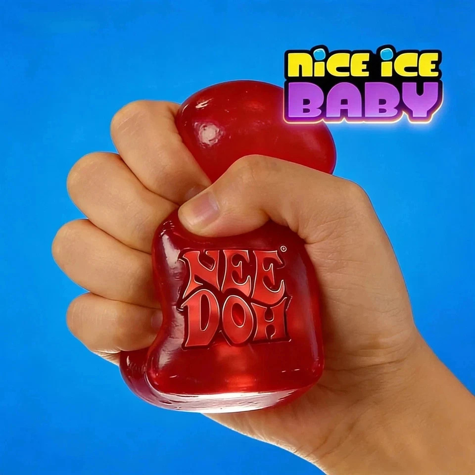 Dr Pepper x NeeDoh Nice Cube Squishy Stress Relief Toy, Soft Squeeze Fidget Cube