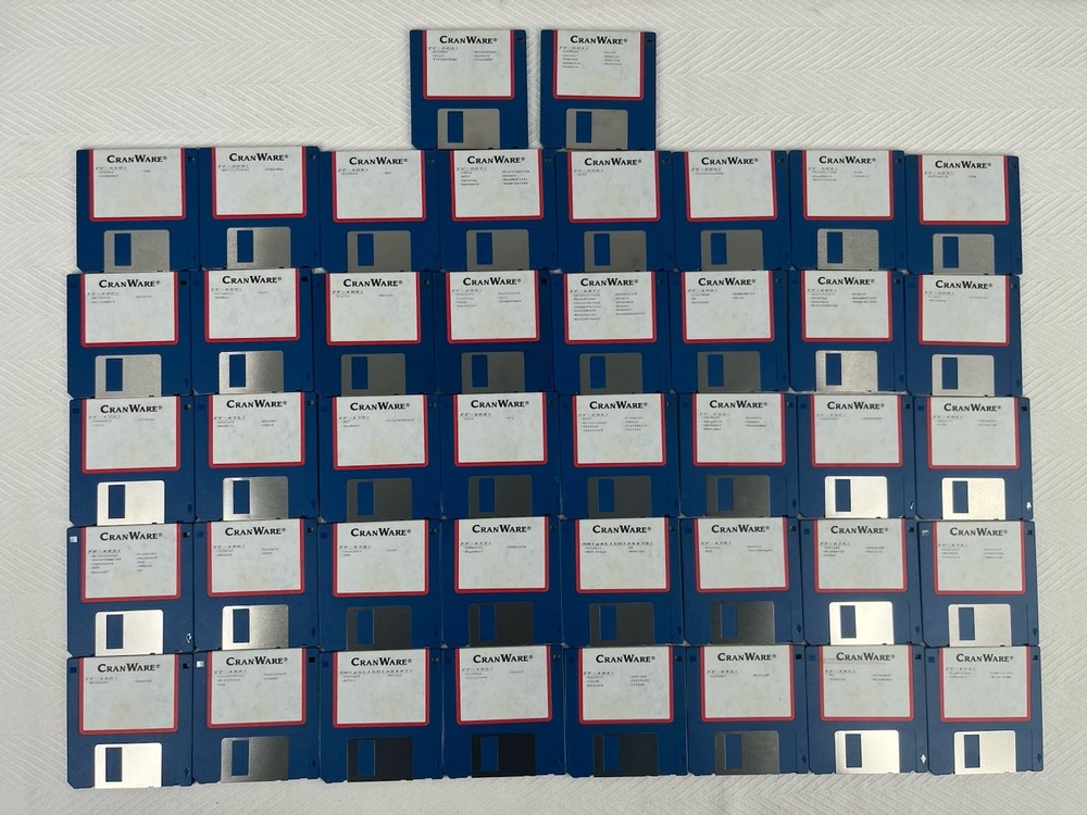 Vintage Amiga CranWare Software Discs-90 Original Labeled Discs (rare)