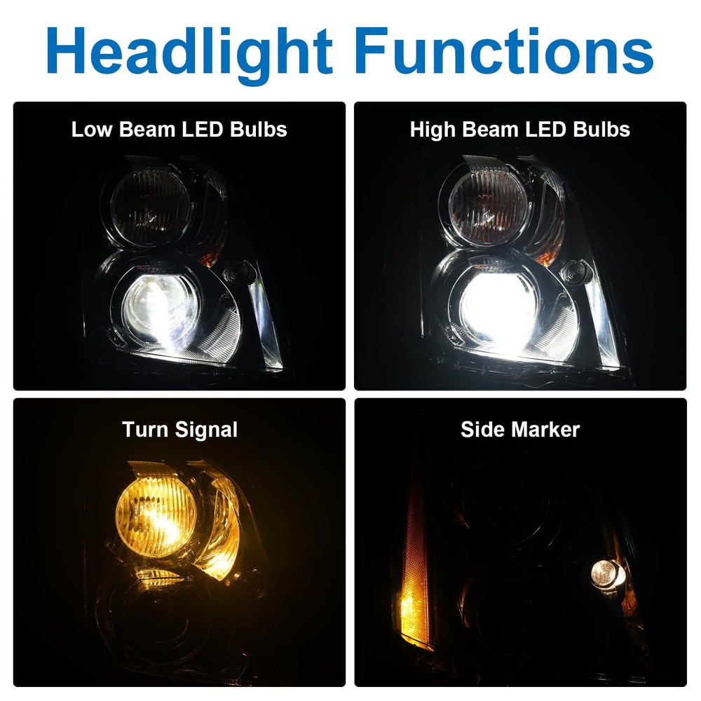 LED Projector Headlight for 06-11 Cadillac DTS LED for Halogen Housings