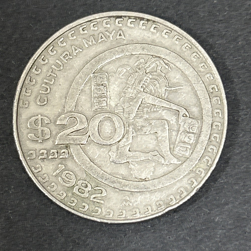 1982 Mexico 20 pesos coin