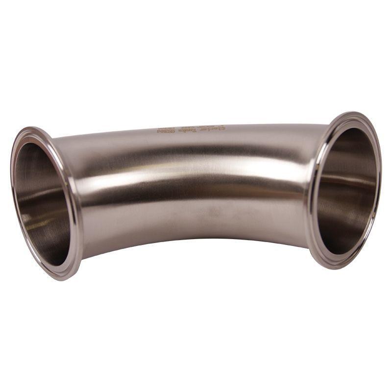 90 deg Elbow | Tri Clamp 3 inch - Sanitary SS304 (2 Pack)