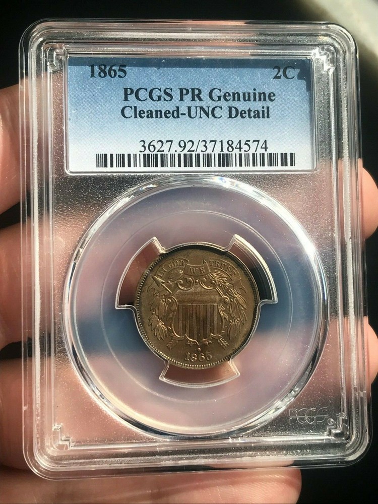 1865 Two 2 Cent Piece- PCGS Certified Proof Coin