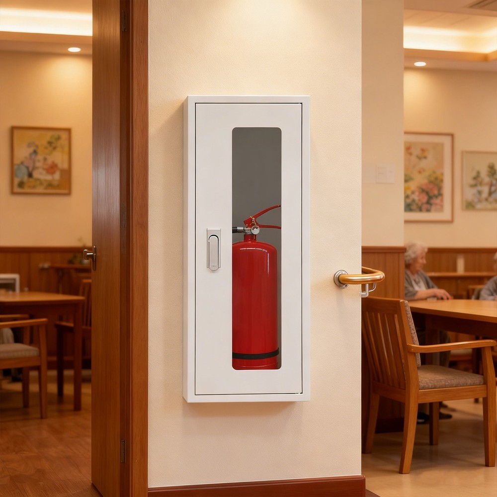 Heavy Duty Fire Extinguisher Holder Wall-mounted Fire Extinguisher Cabinet White