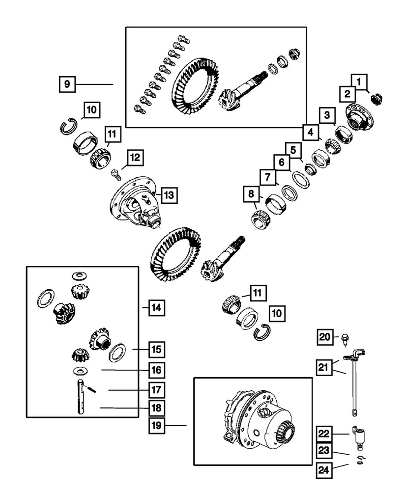 Genuine Mopar Differential Bearing Retaining Ring/Shim 52111236AA