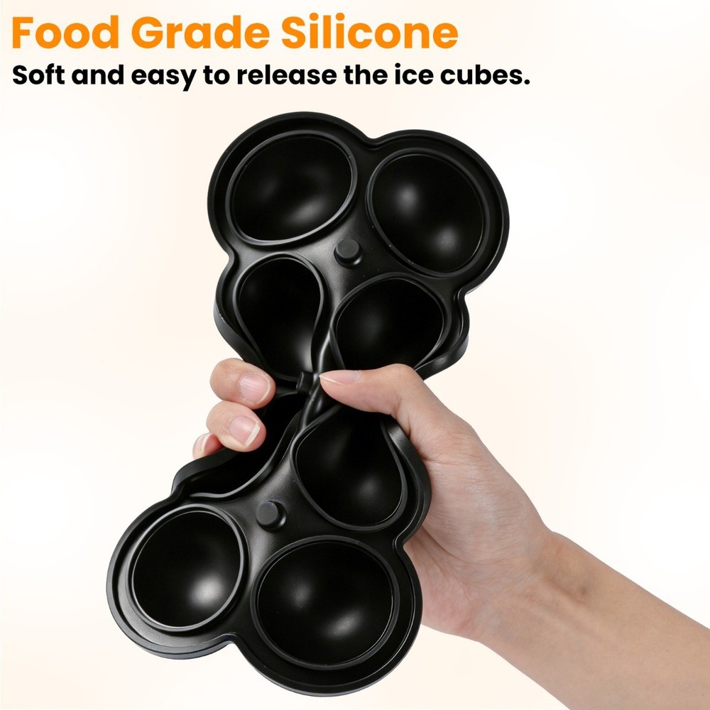 Large Round Square Silicone Ice Cube Ball Maker Tray Sphere Molds Bar Whiskey