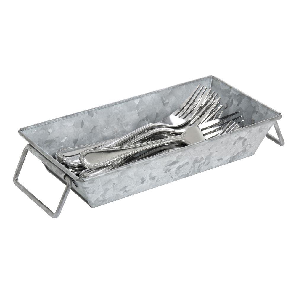 HUBERT® Galvanized Metal Serving Pan Rectangular - 10" L x 5" W x 2" H