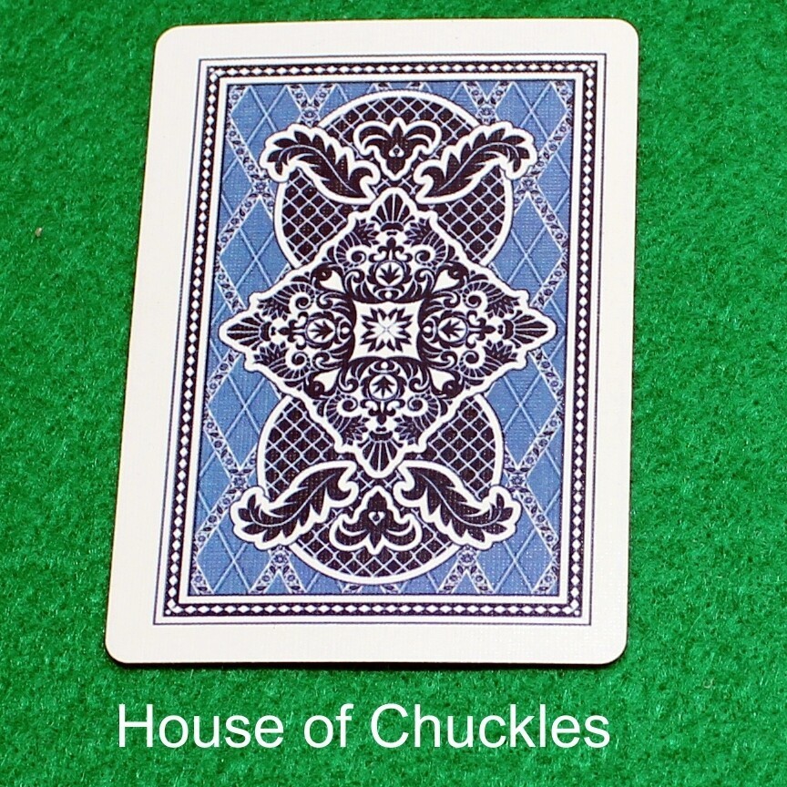 Back #1 Blue, Bicycle Printed Gaff Card, Blue